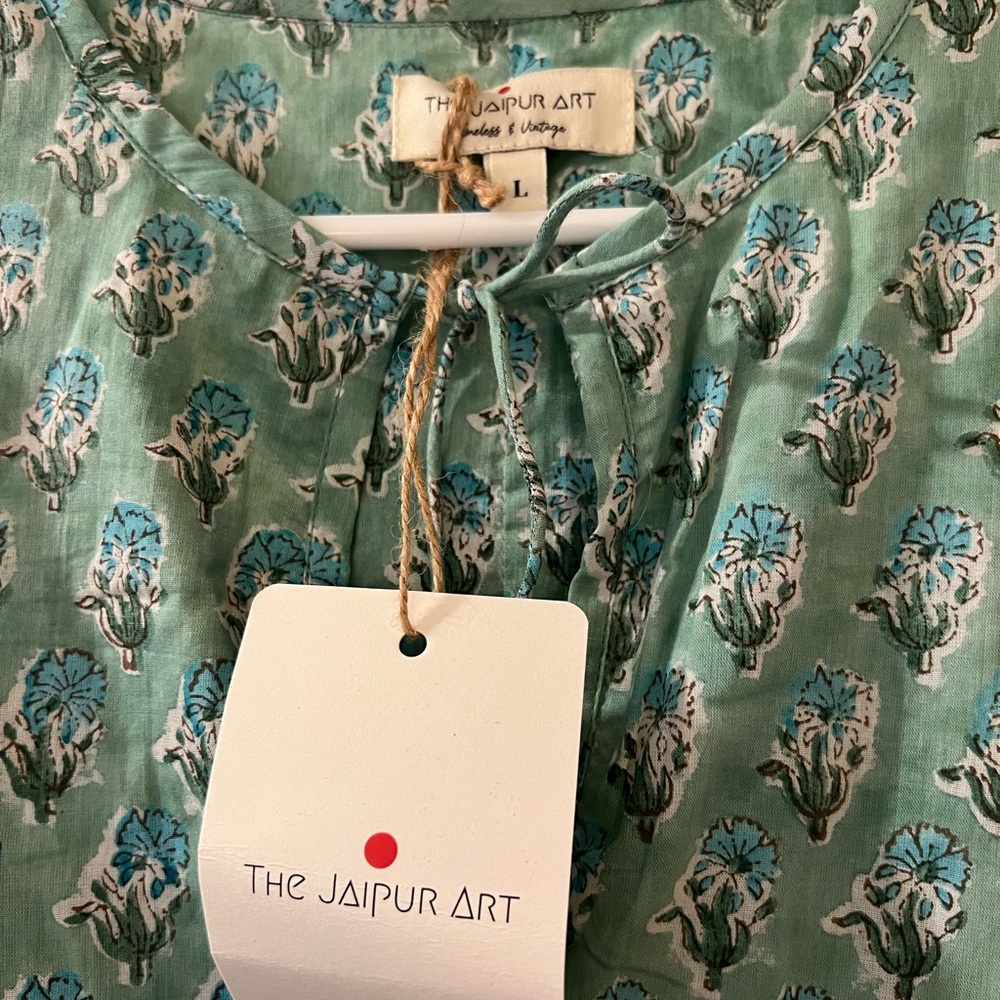 NWT Green/Blue Floral Dress - Picture 2 of 2